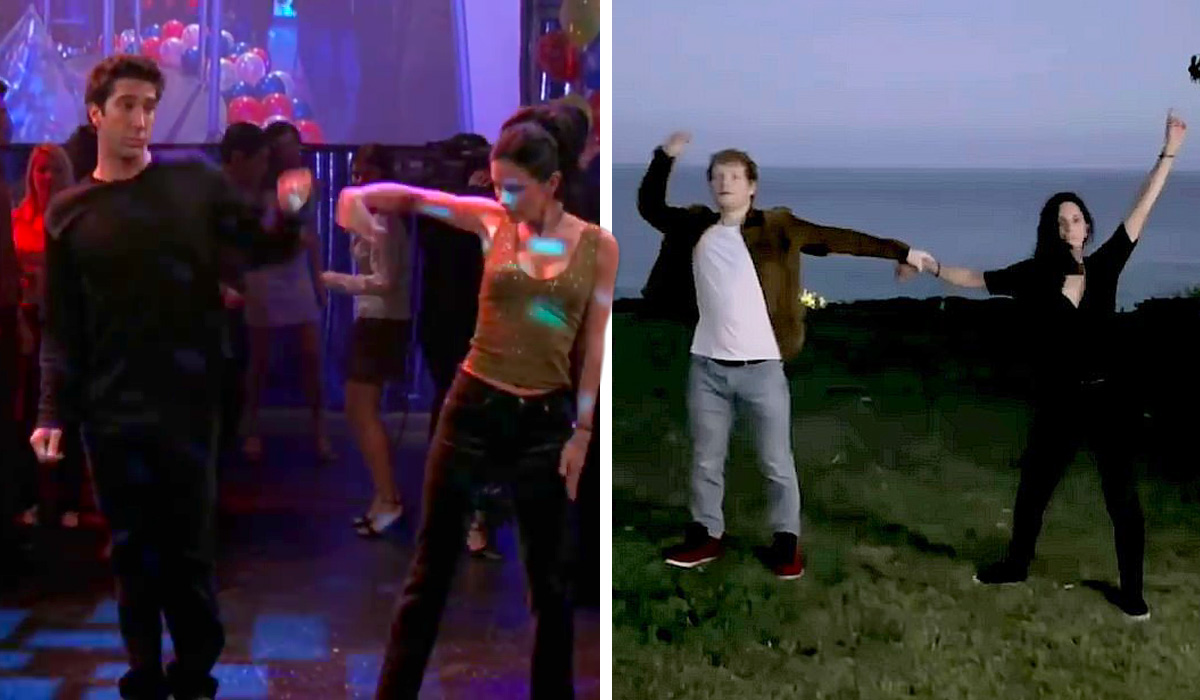 Courteney Cox et Ed Sheeran reproduisent la danse mythique de « Friends »
