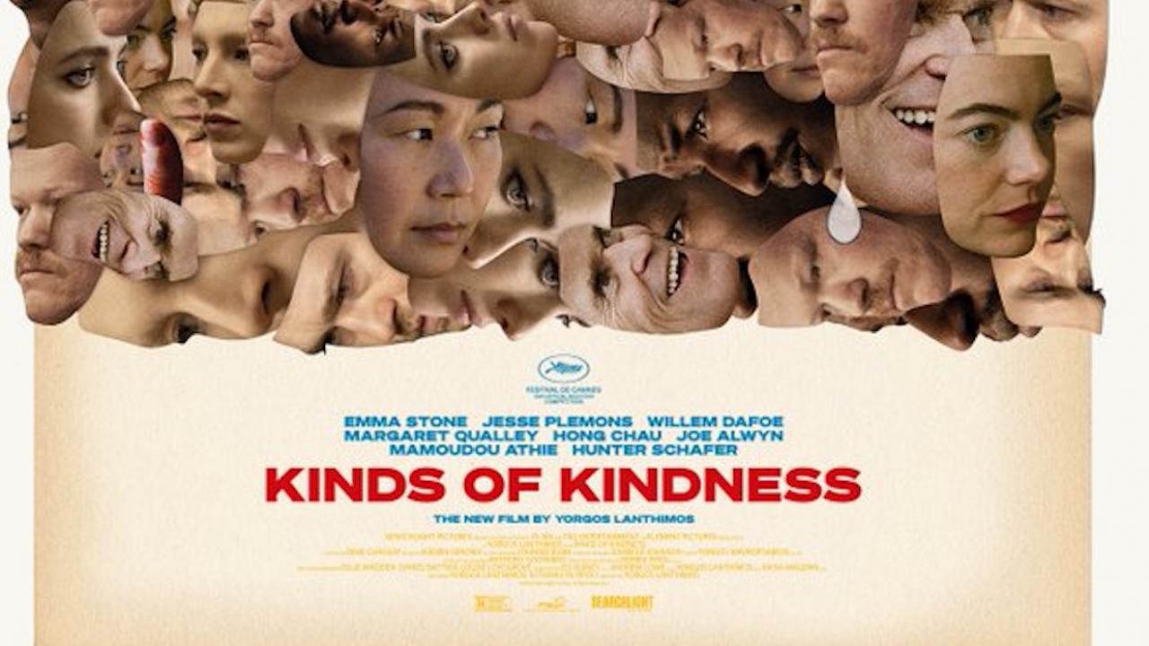 Regarder la vidéo Nouvelles affiches surprenantes pour Kinds of Kindness, avec de multiples Emma Stone, Willem Dafoe...