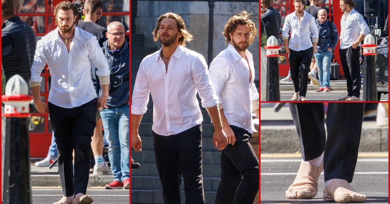 Read more about the article Kraven the Hunter: Aaron Taylor-Johnson, his double and their fake feet on the set of the Sony super-movie [photos]