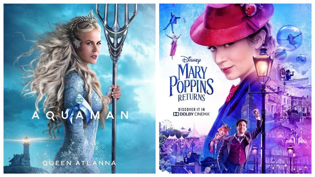 Box-office français du 8 janvier : Aquaman trône toujours, Mary Poppins 2 est millionnaire