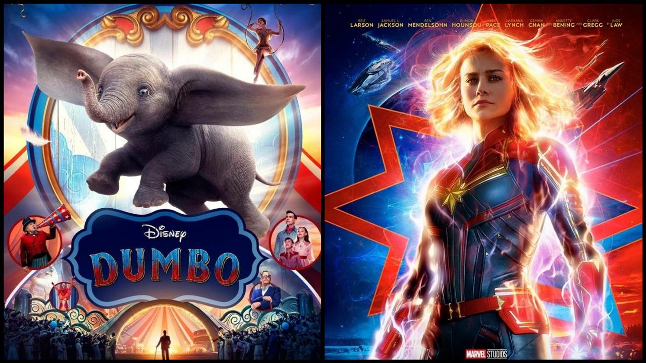 Box-office français du 2 avril : Disney est doublement en tête avec Dumbo et Captain Marvel