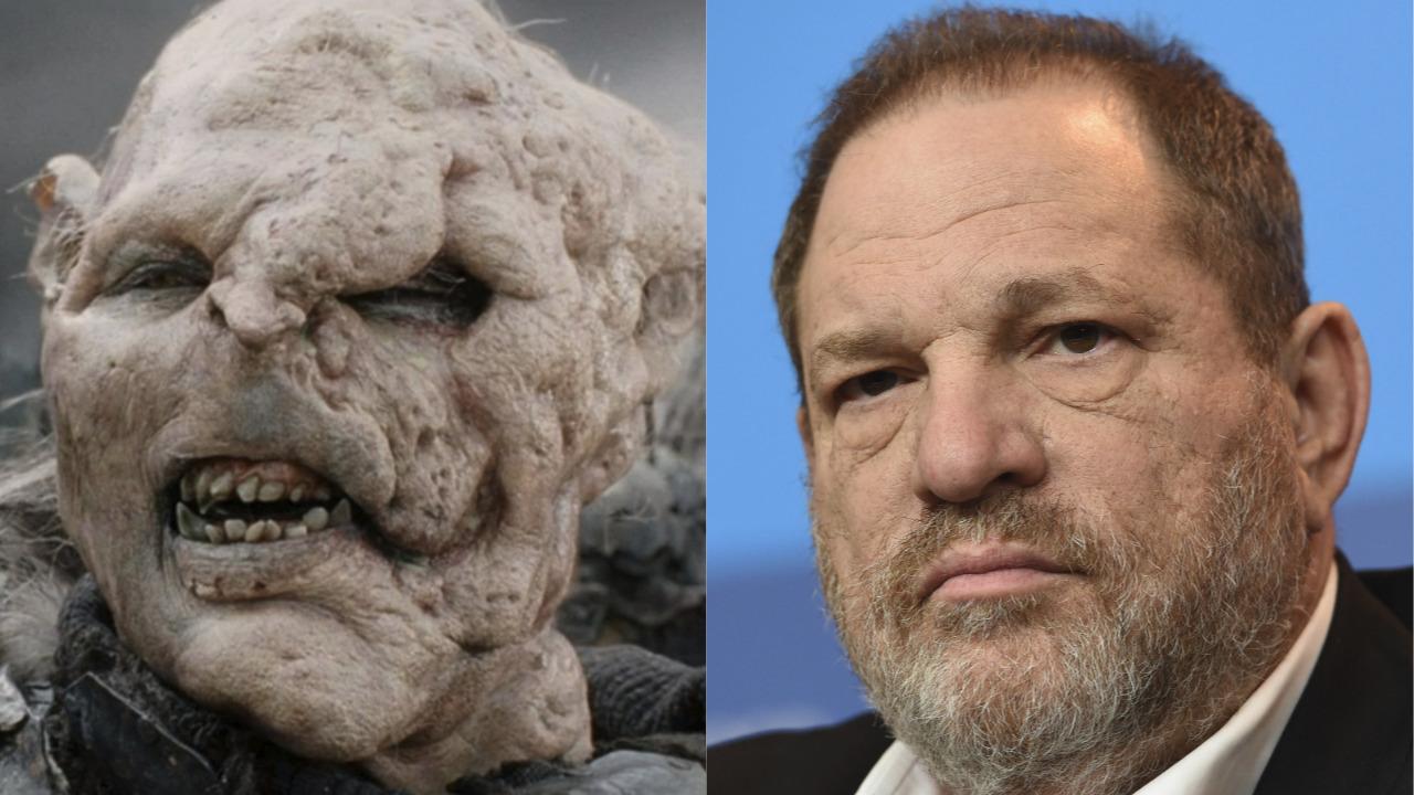 The look of an Orc from Lord of the Rings was inspired by… Harvey Weinstein
