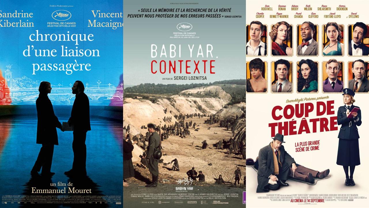 Affiche sorties de films mercredi 14 septembre 2022