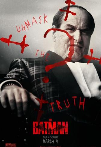 Poster "Démasquez la vérité" de The Batman : Colin Farrell joue le Pingouin