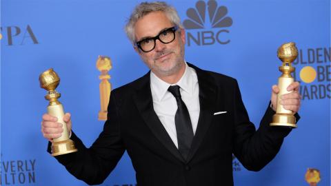 Les plus belles photos des Golden Globes 2019 : Alfonso Cuaron (meilleur réalisateur et film étranger pour Roma)