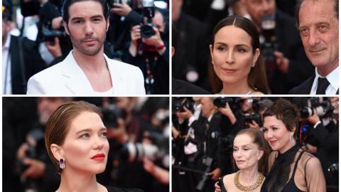 Tahar Rahim, Noomi Rapace, Léa Seydoux, Isabelle Huppert and Maggie Gyllenhaal at the Cannes Film Festival 75th anniversary party