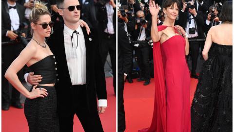 Kristen Stewart, Tom Sturridge and Sophie Marceau at the Cannes Film Festival 75th Anniversary Climb