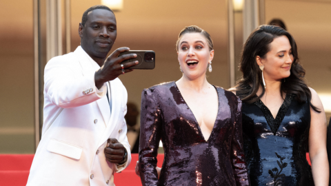 Cannes Jour 1 : Une partie du jury : Omar Sy, Greta Gerwig et Lily Gladstone