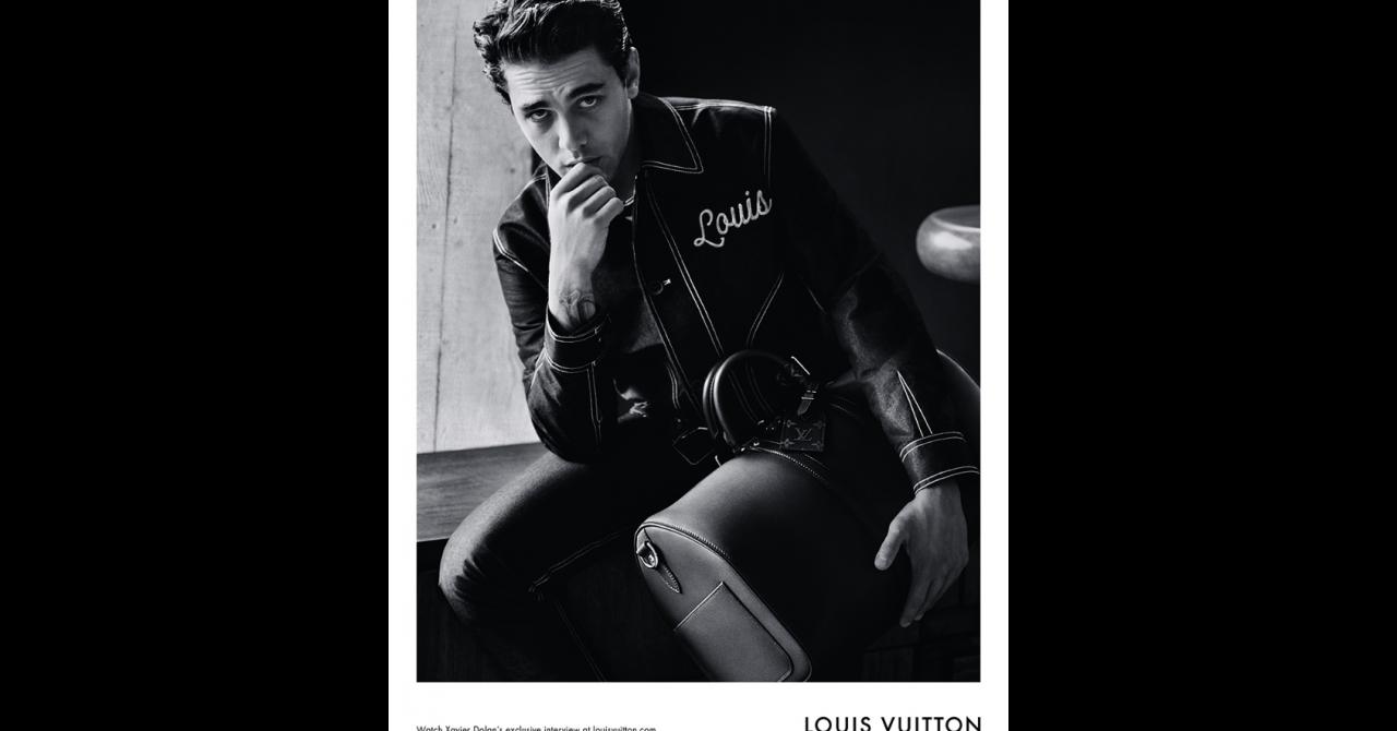 Xavier Dolan gravure de mode élégante et magnétique pour Louis Vuitton