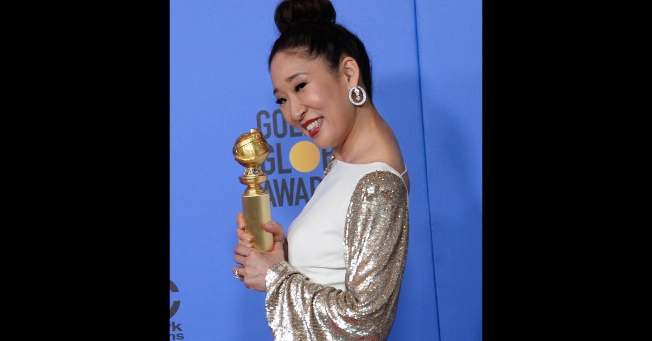 Les plus belles photos des Golden Globes 2019 : Sandra Oh (meilleure actrice dans la série dramatique Killing Eve)