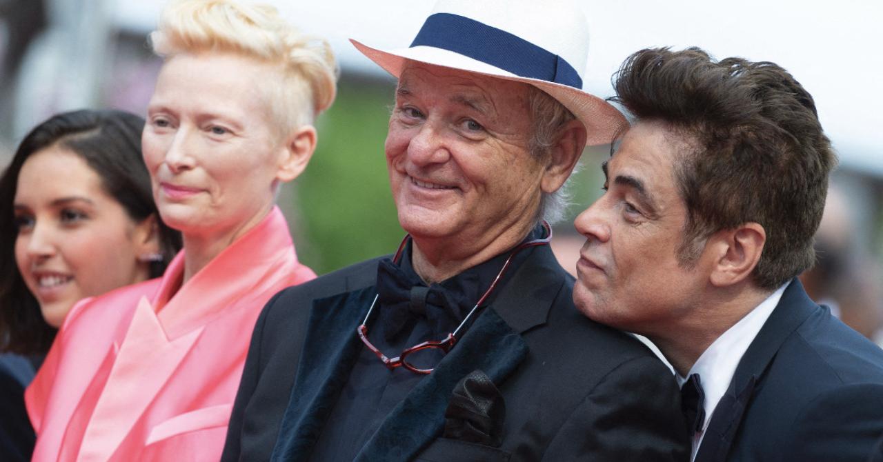 cannes 2021 : Lyna Khoudri, Tilda Swinton, Bill Murray et Benicio Del Toro sur le tapis rouge de The French Dispatch