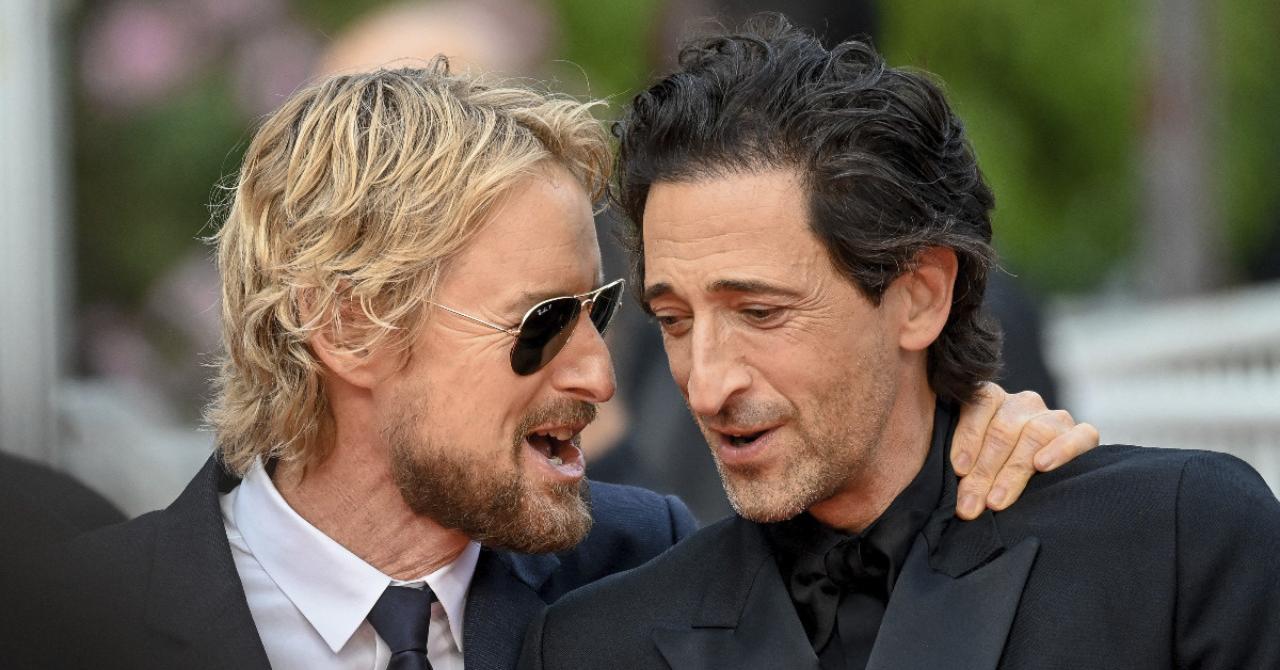 Cannes 2021 : Owen Wilson et Adrien Brody complices à la montée des marches de  The French Dispatch
