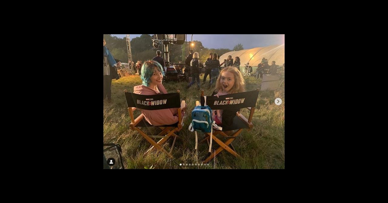 Ever Anderson shares behind-the-scenes photos from Black Widow: "Here I am with my movie sister, Violet McGraw ..."