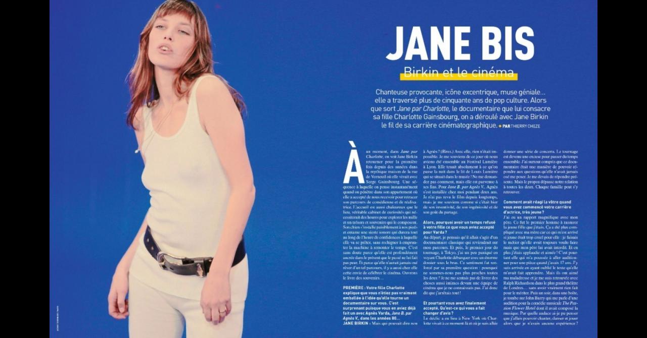 Premiere n ° 525: Interview with Jane Birkin