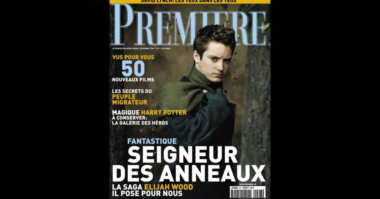 Elijah Wood on the cover of The Lord of the Rings Premiere (no 297 - December 2001)