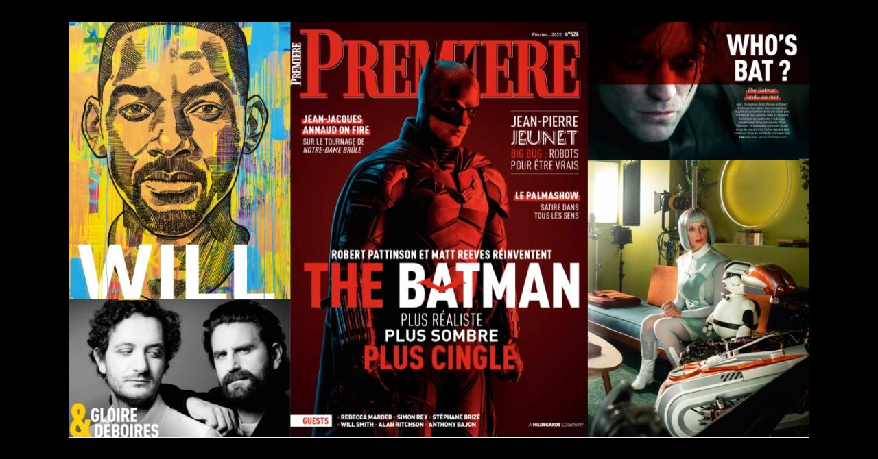 Contents of Première n°526: The Batman, Robert Pattinson, the Palmashow, Will Smith, Jean-Pierre Jeunet, Rebecca Marder, Simon Rex...