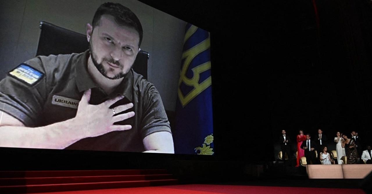 Cannes 2022 : Volodymyr Zelensky intervient en direct lors de la cérémonie d'ouverture du Festival de Cannes