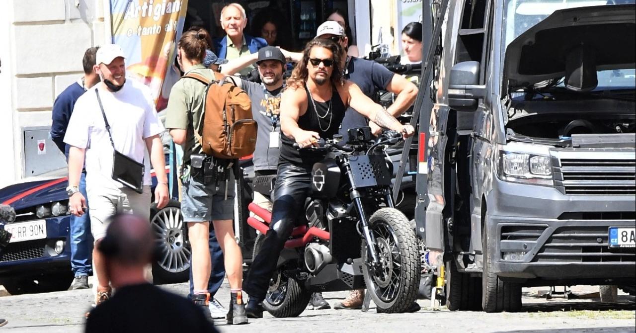 Jason Momoa has a blast on the set of Fast & Furious 10 in Rome
