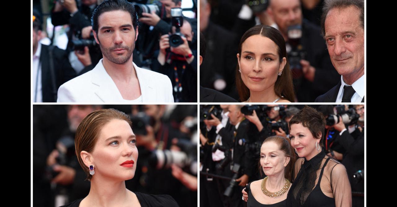 Tahar Rahim, Noomi Rapace, Léa Seydoux, Isabelle Huppert and Maggie Gyllenhaal at the Cannes Film Festival 75th anniversary party