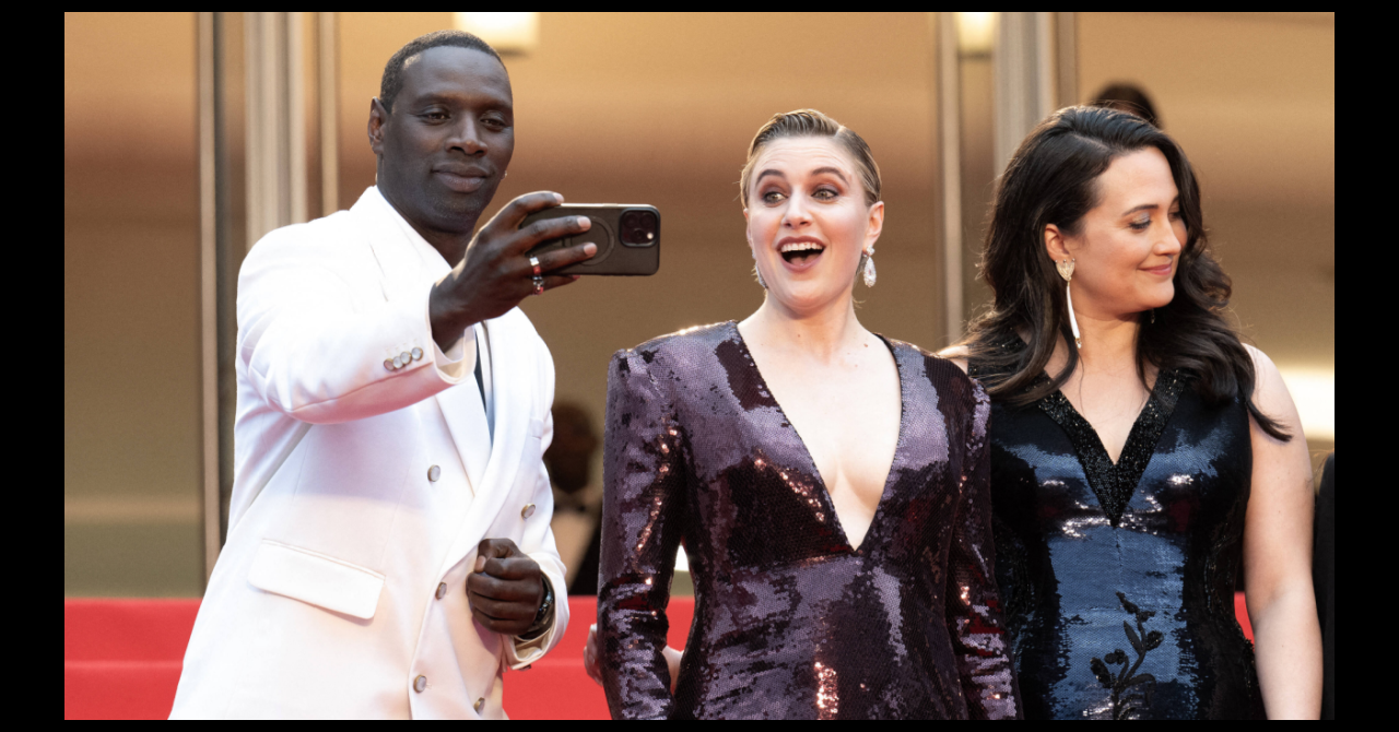 Cannes Jour 1 : Une partie du jury : Omar Sy, Greta Gerwig et Lily Gladstone