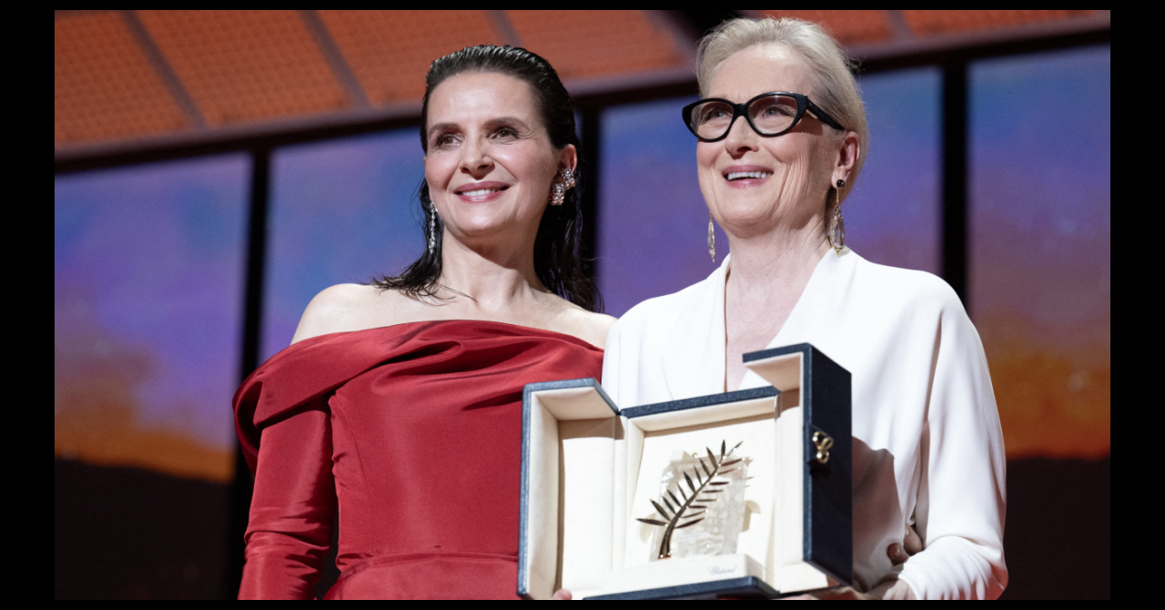 Cannes Jour 1 : Juliette Binoche a remis à Meryl Streep sa Palme d'or d'honneur