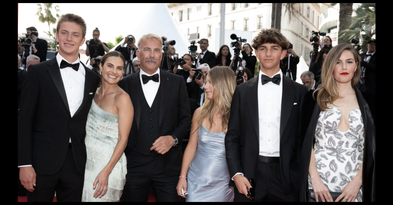 Cannes jour 6 : Kevin Costner entouré de tous ses enfants, Cayden Wyatt, Annie, Grace Avery, Hayes Costner et Lily Costner