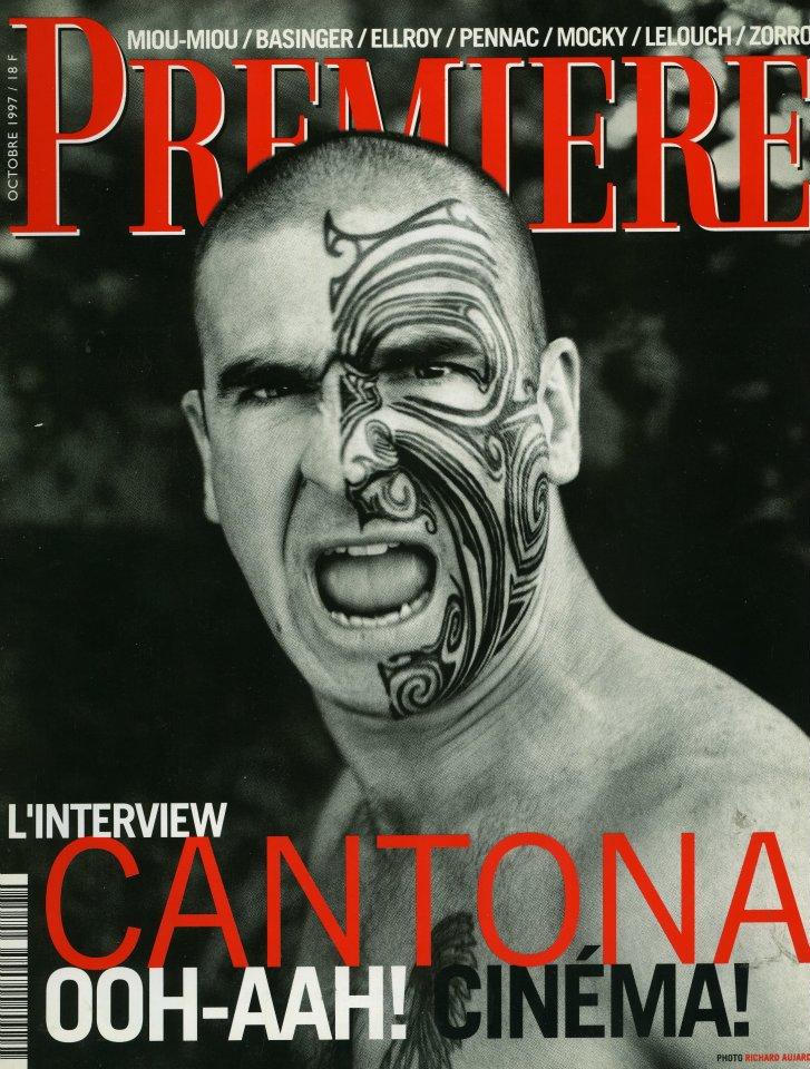 Eric Cantona en couverture de Première (photo : Richard Aujard)